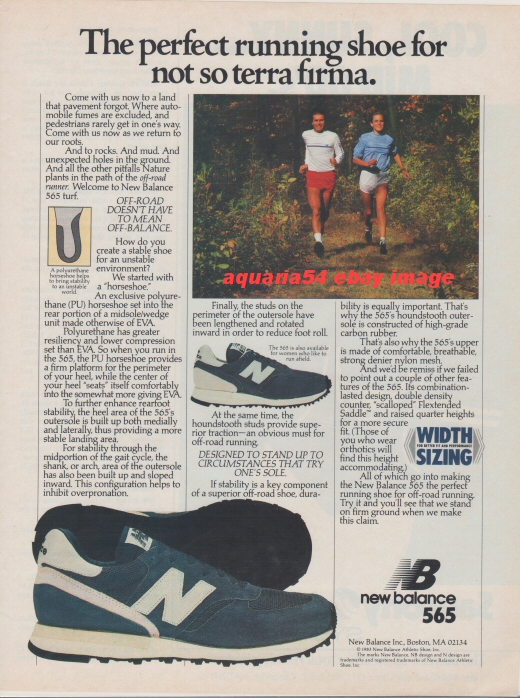 1983 Vintage New Balance NB 565 Running Tennis Shoe Photo AD